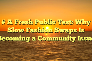 # A Fresh Public Test: Why Slow Fashion Swaps Is Becoming a Community Issue